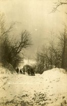 Poscard  # 240 Winter in Lake bluff