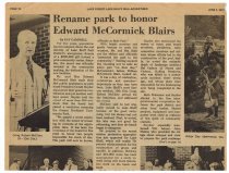Rename park to honor Edward McCormick Blairs