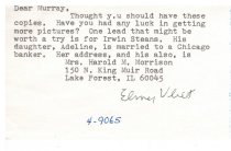 Letter from Vliet to Murray Michelsen