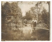 Four ladies on a bridge