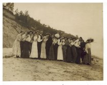 Ladies and gentlemen on the beach 1909