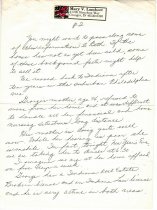 Letter from Mary Alling Lambert Pg. 3