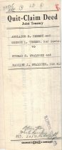 A Quit-Claim Deed between Adelaide and George Tenney and Gunnar and Harriet