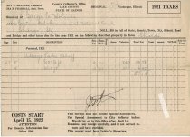 Tax Bill for George Holmes property at 713 E Prospect