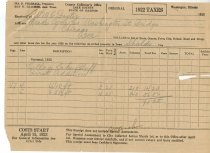 Tax Bill William Foster 1922