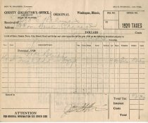 Tax Bill George Holmes1920