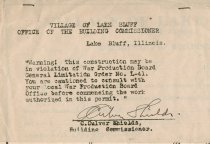 Warning notice from the Village