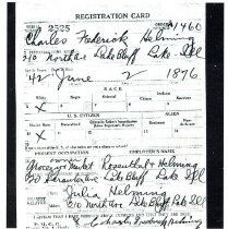Charles Helming Draft Registration Card