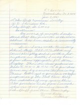 Letter from Verna Heltsley