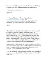 Email Correspondence Between Janet Nelson and Gordon Maher