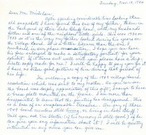 Letter from Ruth McCombs to Murray Michelsen
