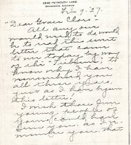 A letter from friend to Grace Cloes in the 1890s