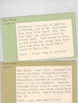 Cloes Family - notes for photos about