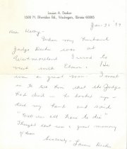 Letter from Louise Decker