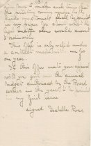 Isabella Ross letter to Village