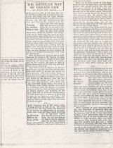 The American Village Way of Life