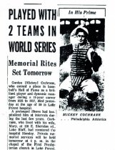 Gordon Stanley "Mickey" Cochrane