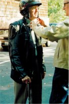 Mr. White Gets Ready for Motorcycle Ride