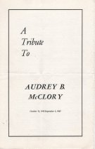 Tribute to Audrey B. McClory