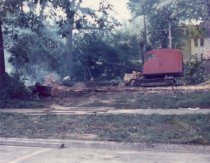 Clearing land for new library construction