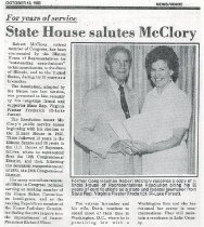 Illinois State House Salutes Robert McClory