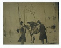 Ethel and Frank Barnum near Beall House