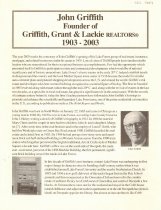 John Griffith Founder of Griffith, Grant and Lackie Realtors 1903-2003