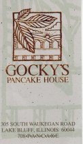 Business card for Gocky's Pancake House