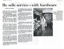 Bob Peterson in his hardware store