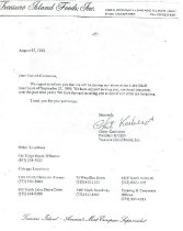 A letter from Christ Kamberos president and CEO of Treasure Island Foods