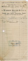 A receipt from Warren Miller and Company, May 4, 1908
