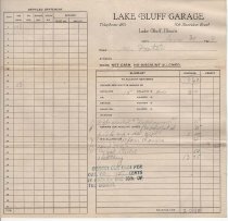 Lake Bluff Garage receipt