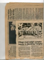 Village Must Weigh Complex Issues In Deciding Tangley
