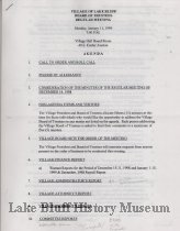 Board of Trustees Meeting Agendas 1999