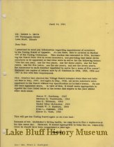 Letter to Robert C Davis