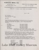 Letter from Schultz to Oliver