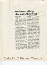 Knollwood Village Plan Not Entirely Out