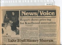 Report Shows Price Tage for Knollwood Annexation