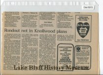 Rondout Not In Knollwood Plans