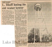 Lake Bluff Losing its Old Water Tower
