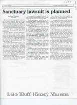 Sanctuary Lawsuit is Planned