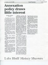 Annexation Policy Draws Little Interest