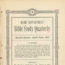 Home Department Bible Study Quarterly