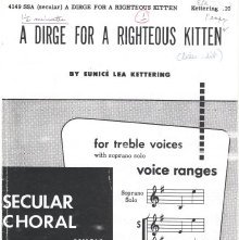 A Dirge for a Righteous Kitten