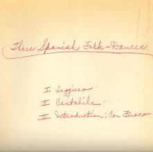 Three Spanish Folk Dances