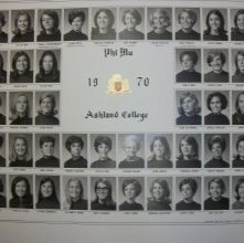 1970 Phi Mu Delta Phi sorority Ashland College