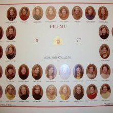 1977 Phi Mu Delta Phi sorority Ashland College
