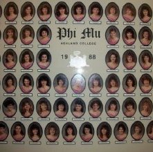 1988 Phi Mu Delta Phi sorority Ashland College