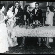 Students at a formal reception Ashland College