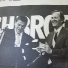 Photograph oversized-(L. to R.) Ronald Reagan with John Ashbrook-campaign a